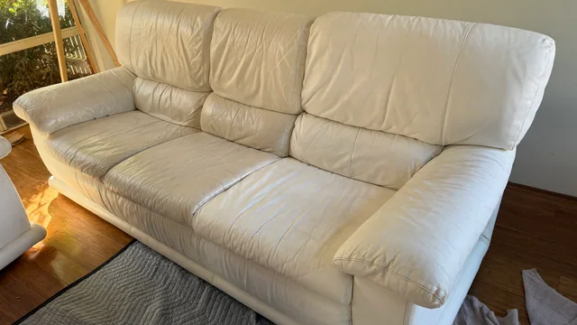 Leather sofa cleaning result