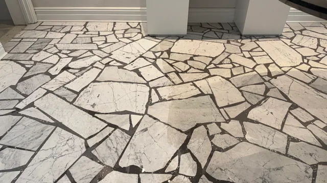Stone floor and grout cleaning result