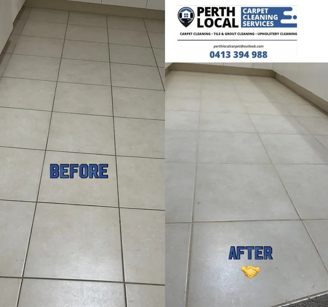 Tile and grout cleaning — before and after