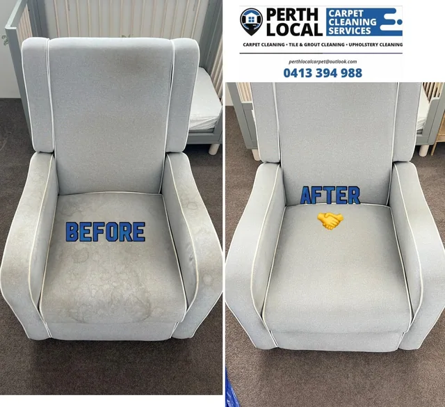 Upholstered armchair — before and after